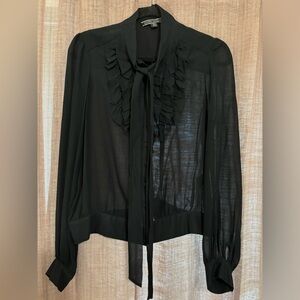 Sandra Angelozzi Black Sheer Blouse